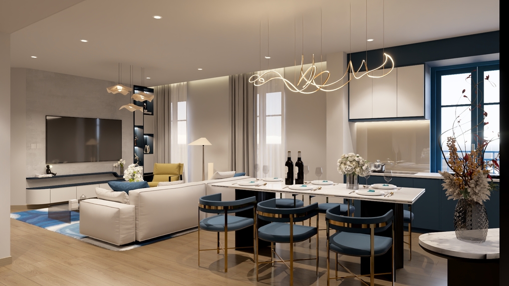 Ph&ograve;ng Grand Family Presidential Suite (d&agrave;nh cho gia đ&igrave;nh lớn) c&oacute; diện t&iacute;ch đến 142m2 với ba ph&ograve;ng ngủ. Ảnh: KNI