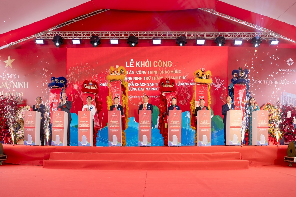 Lễ khởi c&ocirc;ng Ha Long Bay Marriott Hotel diễn ra trong thời điểm Quảng Ninh trở th&agrave;nh th&agrave;nh phố. Ảnh: C&ocirc;ng ty TNHH Dược &ndash; Vật tư Y tế H&ograve;n Gai