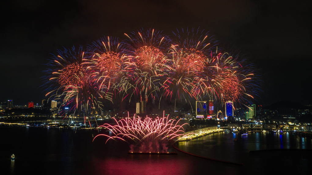 Ph&aacute;o hoa show Thương cảng phồn hoa tại Vui-Fest Ha Long 2026. Năm nay, dự kiến m&agrave;n ph&aacute;o hoa k&eacute;o d&agrave;i 10 ph&uacute;t. Ảnh: Minh Anh