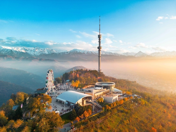Th&aacute;p truyền h&igrave;nh ở Almaty. Ảnh: Cục Du lịch Almaty (Kazakhstan)